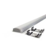 Flexible Aluminum Channel for LED Strip - Surface Mount (2.5m/8ft) 17 mm (11/16 inch) wide x 6 mm (1/4 inch) high