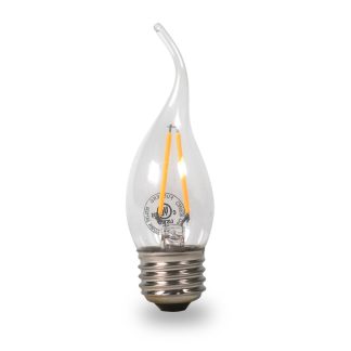 LED Chandelier Filament Bulb Flame Tip - 2W Medium Base (E26)- SALE REDUCED TO CLEAR