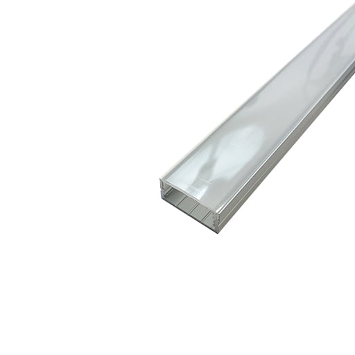 Extra-Wide Aluminum Channel for LED Strip - Surface Mount (2.5m