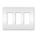 Legrand Radiant Three-Gang Screwless Wall Plate