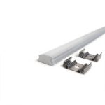 Narrow Flexible Aluminum Channel for LED Strip - Surface Mount (2.5m/8ft) 15 mm (9/16 inch) wide x 6 mm (1/4 inch) high