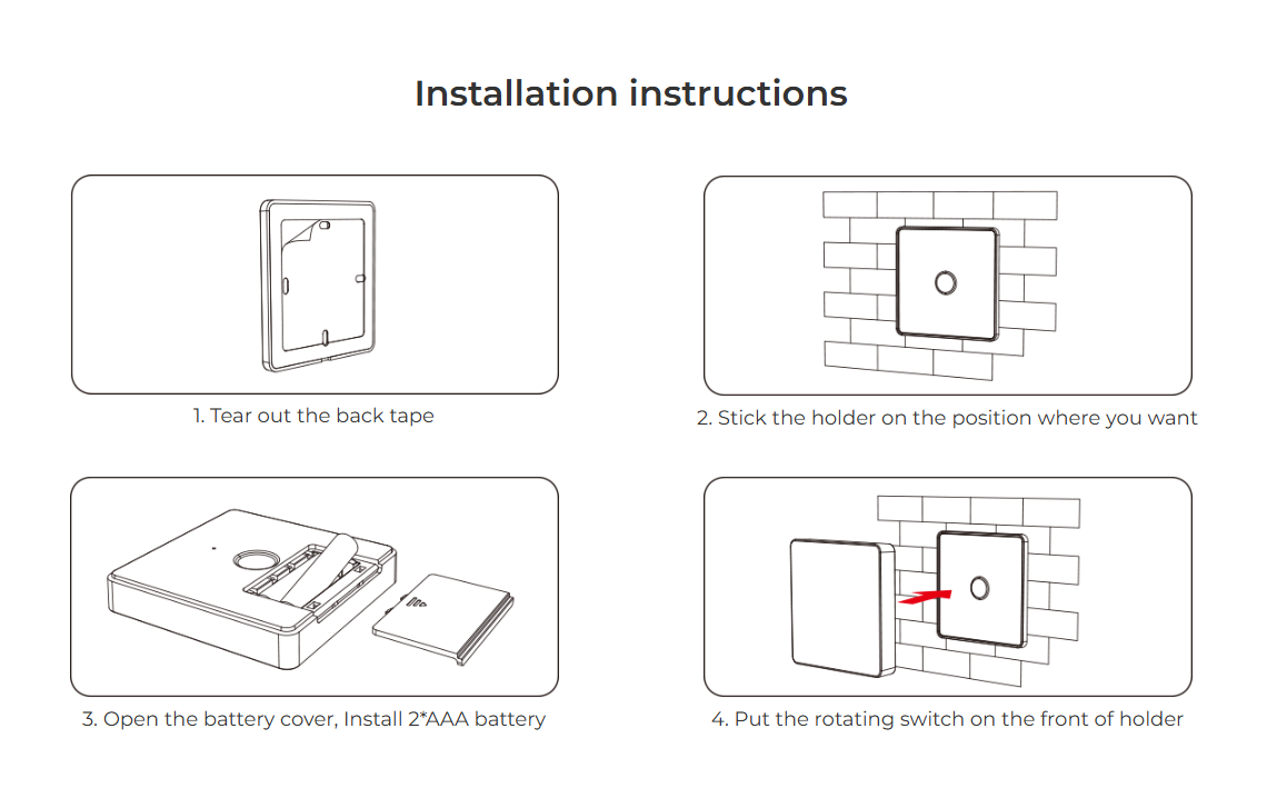 RGBWW 4-Zone Wireless Wall Mount Remote - Image 7