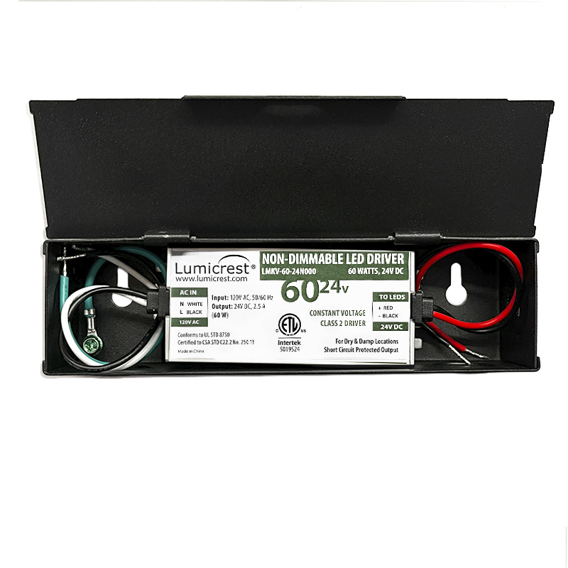 60 Watt Non-Dim 24V Hardwire Power Supply - Image 2