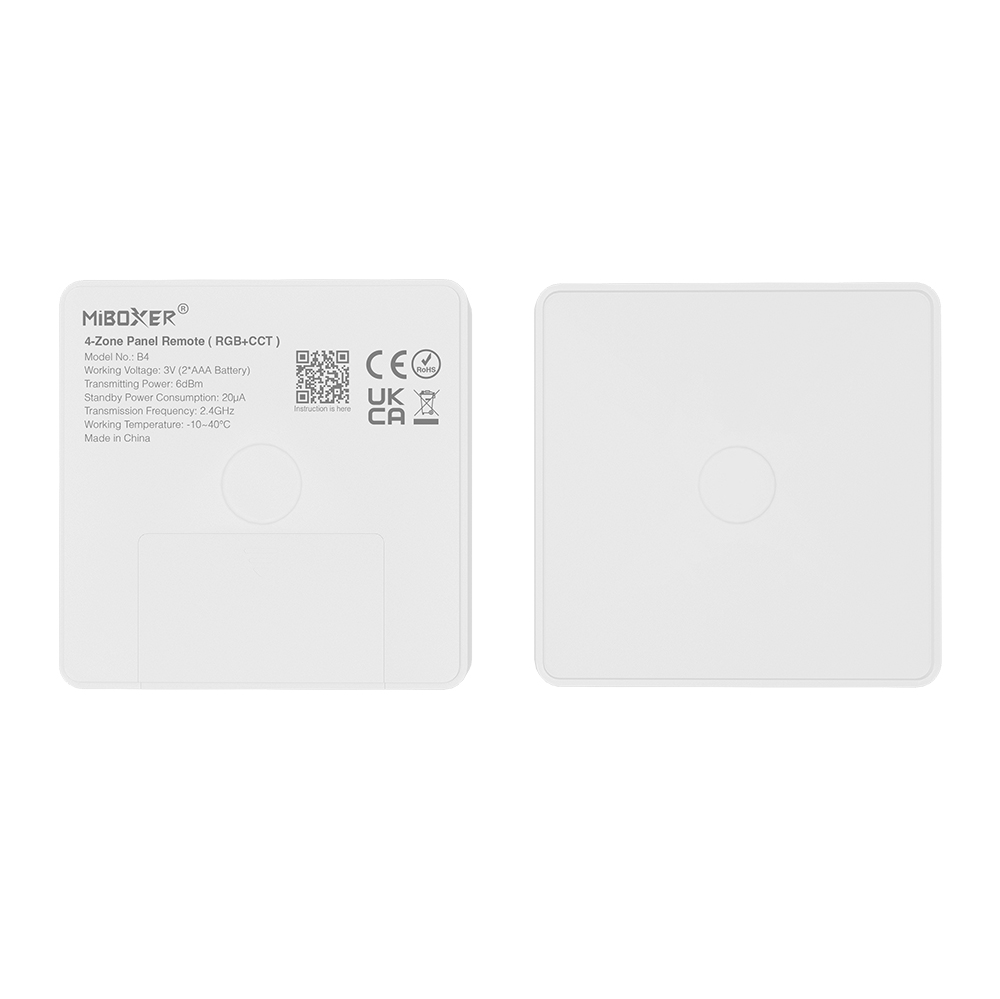 RGBWW 4-Zone Wireless Wall Mount Remote - Image 3