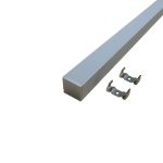 Square Aluminum Channel for LED Strip - Surface Mount (2.5m/8ft)  25 mm (1 inch) wide x 25 mm (1 inch) high