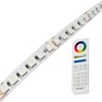 RGB LED Strip 120 LEDs/m, 5m/16.4 Reel – High Density (+ Optional Controller and Power Supply)