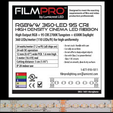 FilmPro 360 RGBWW LED Strip 95 CRI, 5m/16.4 Reel