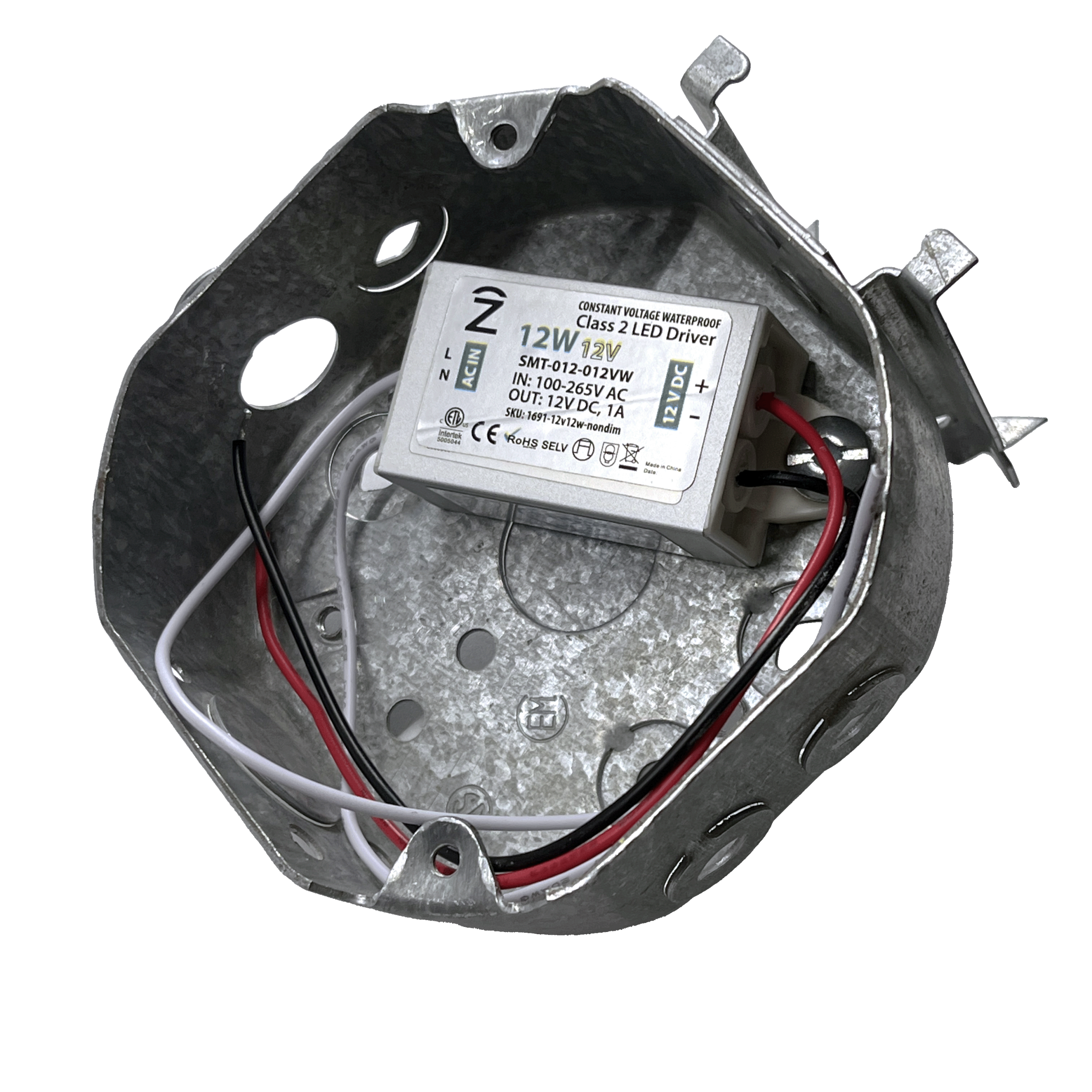 Mini 12W 12V Non-Dim Waterproof Power Supply for Junction Boxes - Image 2