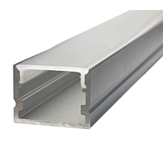 Wide Aluminum Channel - Surface Mount (2.5m/8ft) Long x 20mm (0.8in) wide x 15mm (0.6in) high