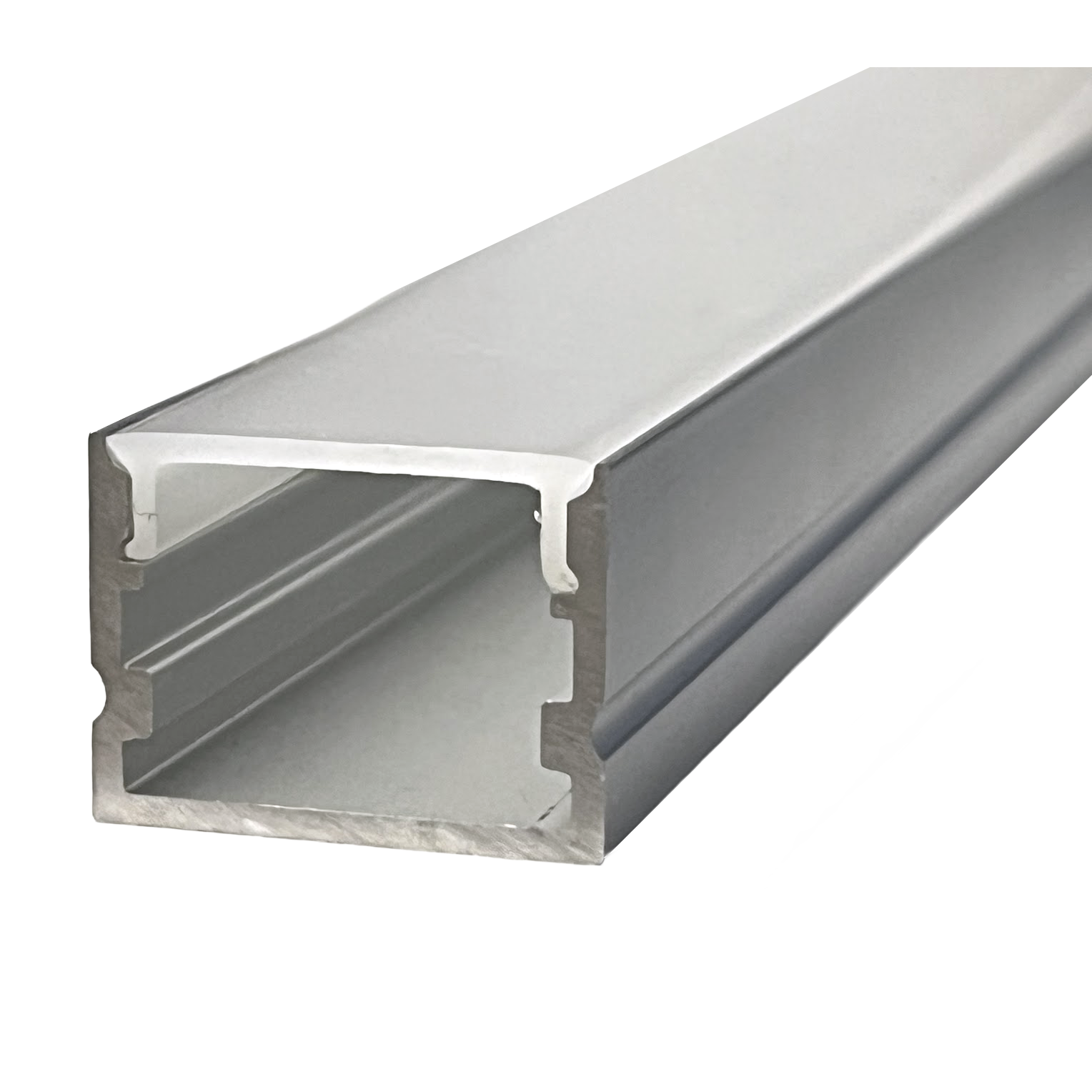 Wide Aluminum Channel - Surface Mount (2.5m/8ft) Long x 20mm (0.8in) wide x 15mm (0.6in) high