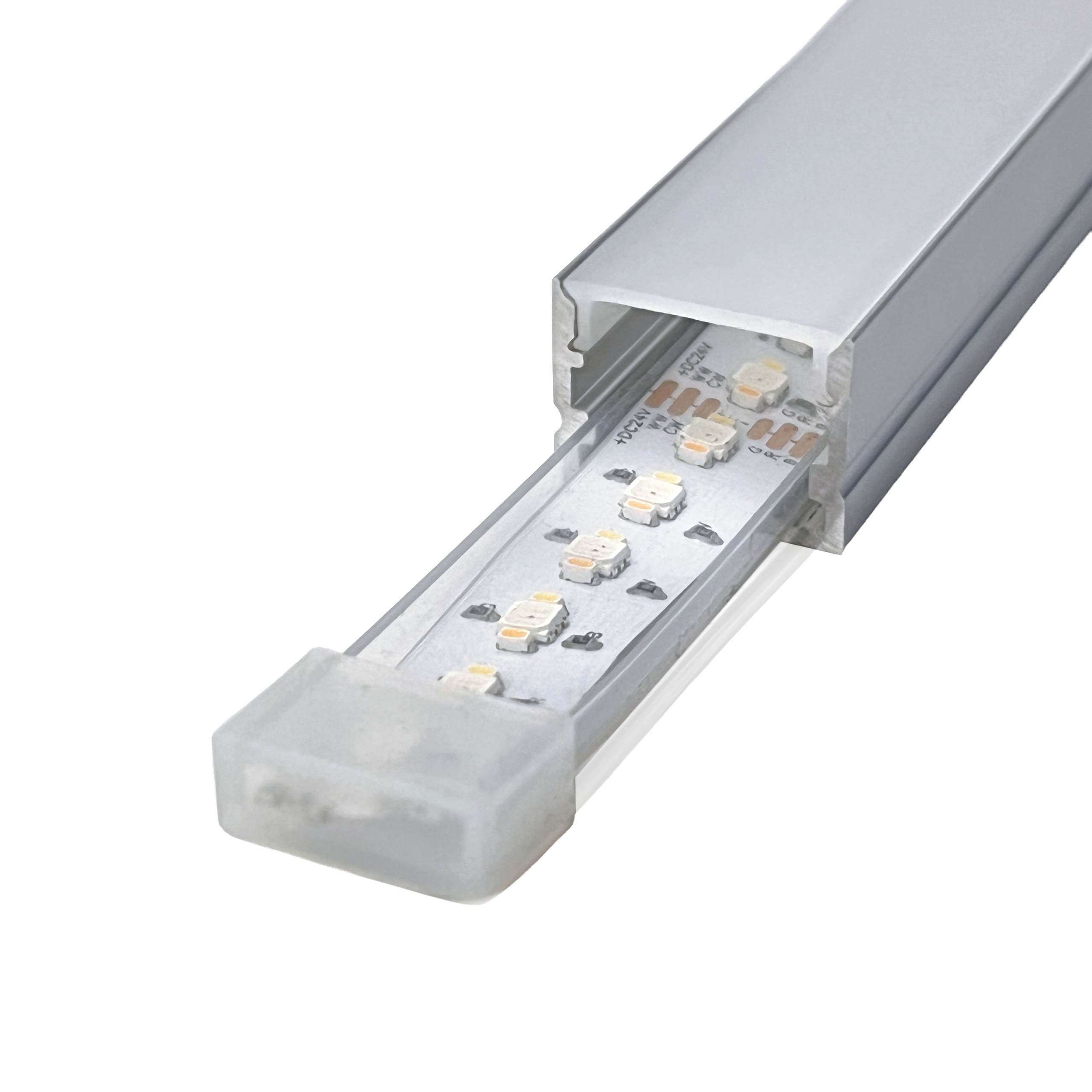 Wide Aluminum Channel - Surface Mount (2.5m/8ft) Long x 20mm (0.8in) wide x 15mm (0.6in) high - Image 2